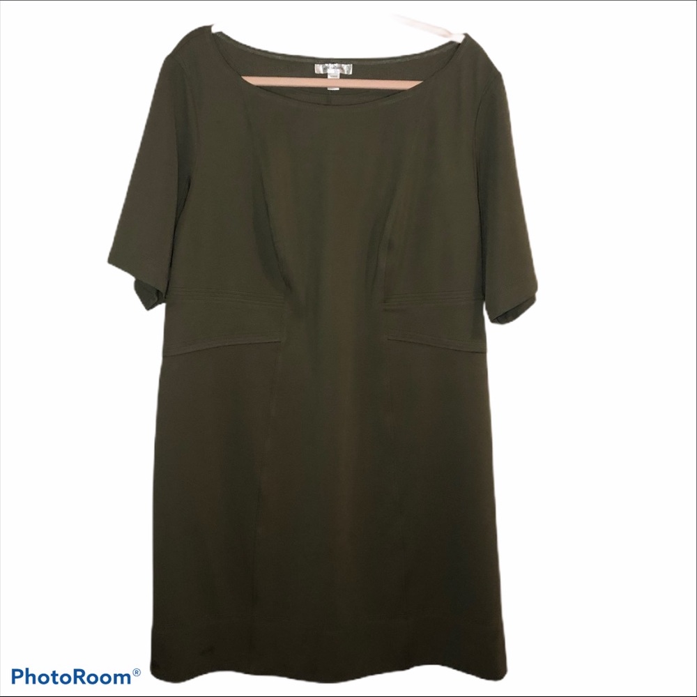 Dressbarn Olive Green Dress Size 18